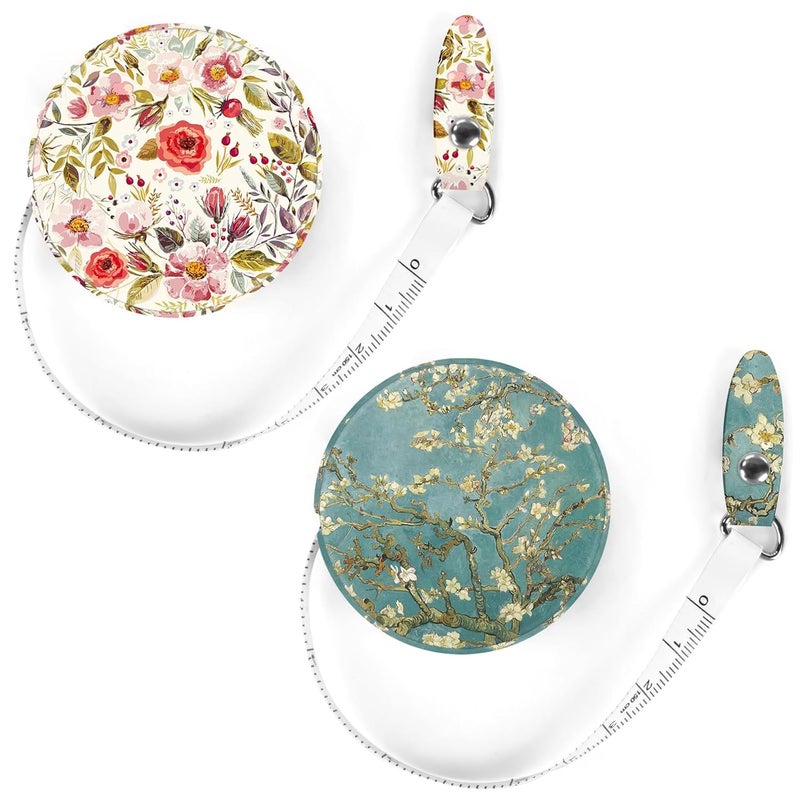 Gerkia Two-Piece Sewing Tape Measure，Colour Printed Small Retractable Soft Measuring Tape for Tailor Cloth Fabric Body Measurements. - Image 1